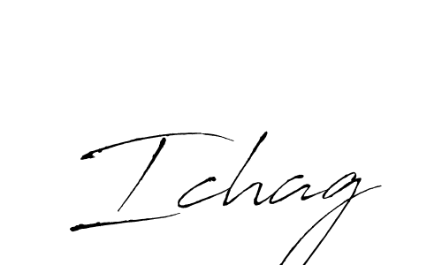 Design your own signature with our free online signature maker. With this signature software, you can create a handwritten (Antro_Vectra) signature for name Ichag. Ichag signature style 6 images and pictures png