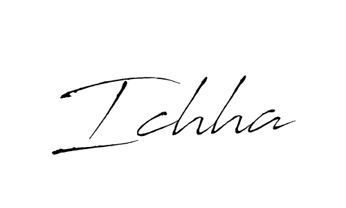 Design your own signature with our free online signature maker. With this signature software, you can create a handwritten (Antro_Vectra) signature for name Ichha. Ichha signature style 6 images and pictures png