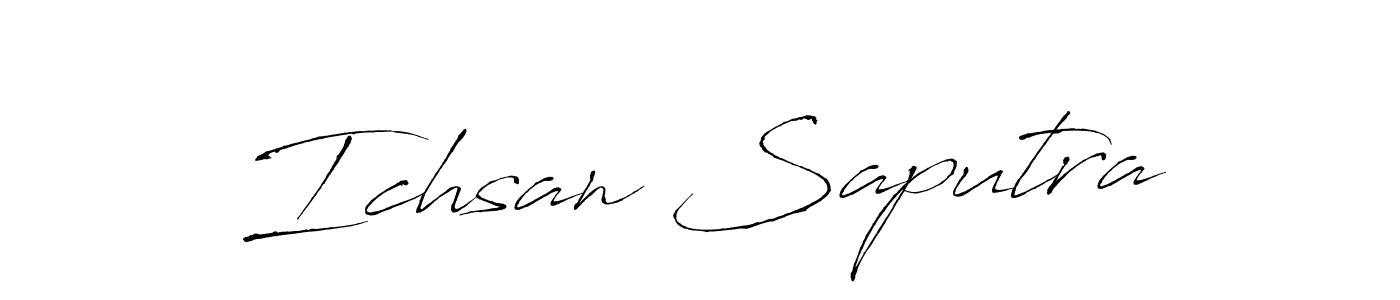 Make a beautiful signature design for name Ichsan Saputra. With this signature (Antro_Vectra) style, you can create a handwritten signature for free. Ichsan Saputra signature style 6 images and pictures png
