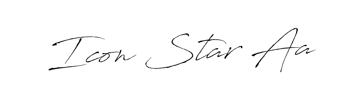 Also You can easily find your signature by using the search form. We will create Icon Star Aa name handwritten signature images for you free of cost using Antro_Vectra sign style. Icon Star Aa signature style 6 images and pictures png