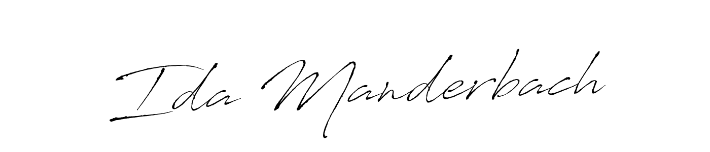 Create a beautiful signature design for name Ida Manderbach. With this signature (Antro_Vectra) fonts, you can make a handwritten signature for free. Ida Manderbach signature style 6 images and pictures png