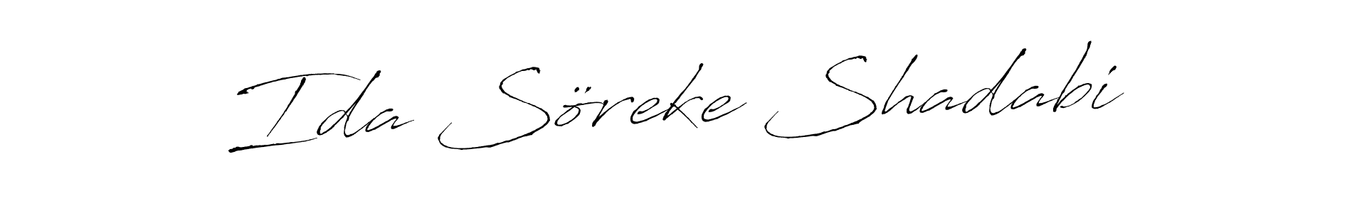 Ida Söreke Shadabi stylish signature style. Best Handwritten Sign (Antro_Vectra) for my name. Handwritten Signature Collection Ideas for my name Ida Söreke Shadabi. Ida Söreke Shadabi signature style 6 images and pictures png