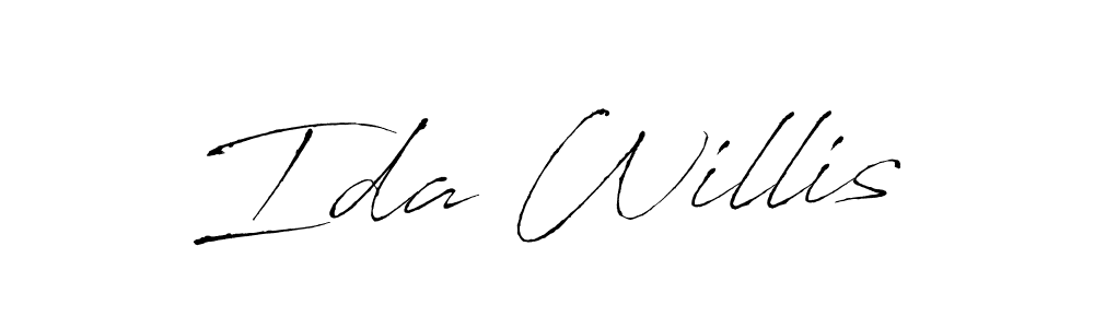 You should practise on your own different ways (Antro_Vectra) to write your name (Ida Willis) in signature. don't let someone else do it for you. Ida Willis signature style 6 images and pictures png