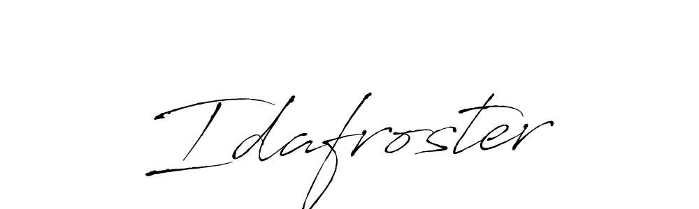 Use a signature maker to create a handwritten signature online. With this signature software, you can design (Antro_Vectra) your own signature for name Idafroster. Idafroster signature style 6 images and pictures png