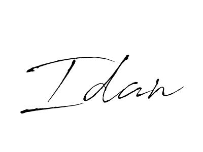 Use a signature maker to create a handwritten signature online. With this signature software, you can design (Antro_Vectra) your own signature for name Idan. Idan signature style 6 images and pictures png