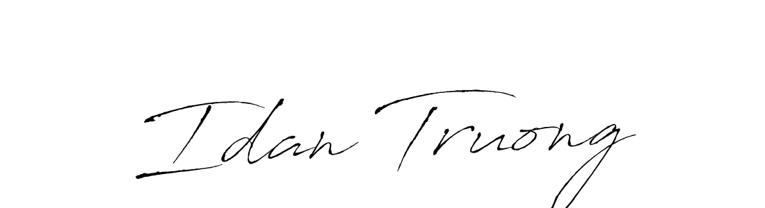 You should practise on your own different ways (Antro_Vectra) to write your name (Idan Truong) in signature. don't let someone else do it for you. Idan Truong signature style 6 images and pictures png