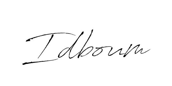 Idboum stylish signature style. Best Handwritten Sign (Antro_Vectra) for my name. Handwritten Signature Collection Ideas for my name Idboum. Idboum signature style 6 images and pictures png