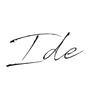 Ide stylish signature style. Best Handwritten Sign (Antro_Vectra) for my name. Handwritten Signature Collection Ideas for my name Ide. Ide signature style 6 images and pictures png