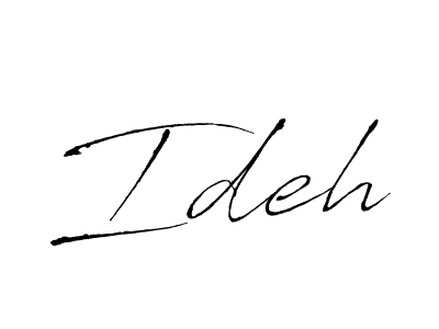Create a beautiful signature design for name Ideh. With this signature (Antro_Vectra) fonts, you can make a handwritten signature for free. Ideh signature style 6 images and pictures png