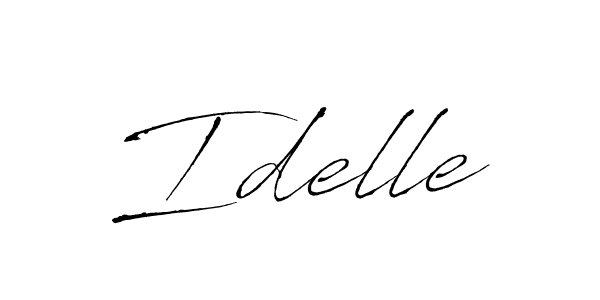 Idelle stylish signature style. Best Handwritten Sign (Antro_Vectra) for my name. Handwritten Signature Collection Ideas for my name Idelle. Idelle signature style 6 images and pictures png