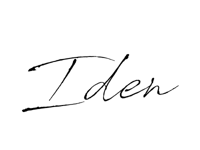 How to make Iden signature? Antro_Vectra is a professional autograph style. Create handwritten signature for Iden name. Iden signature style 6 images and pictures png