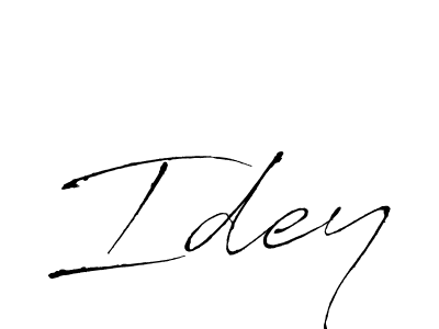 The best way (Antro_Vectra) to make a short signature is to pick only two or three words in your name. The name Idey include a total of six letters. For converting this name. Idey signature style 6 images and pictures png