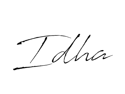 Idha stylish signature style. Best Handwritten Sign (Antro_Vectra) for my name. Handwritten Signature Collection Ideas for my name Idha. Idha signature style 6 images and pictures png