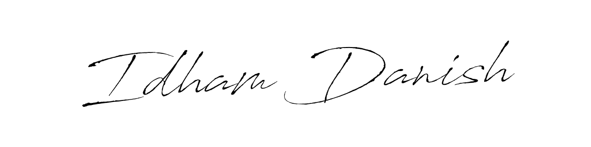 Make a beautiful signature design for name Idham Danish. With this signature (Antro_Vectra) style, you can create a handwritten signature for free. Idham Danish signature style 6 images and pictures png