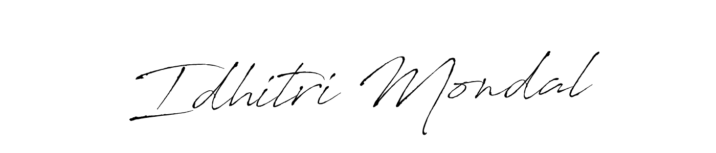 Create a beautiful signature design for name Idhitri Mondal. With this signature (Antro_Vectra) fonts, you can make a handwritten signature for free. Idhitri Mondal signature style 6 images and pictures png