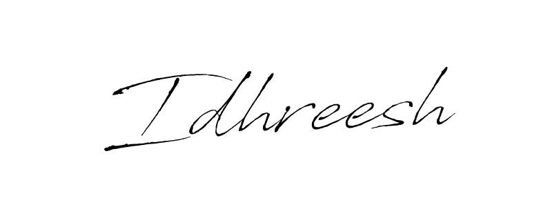 Make a beautiful signature design for name Idhreesh. With this signature (Antro_Vectra) style, you can create a handwritten signature for free. Idhreesh signature style 6 images and pictures png