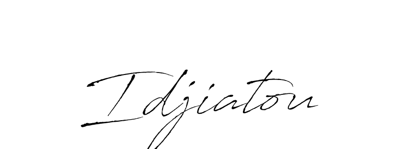 Use a signature maker to create a handwritten signature online. With this signature software, you can design (Antro_Vectra) your own signature for name Idjiatou. Idjiatou signature style 6 images and pictures png