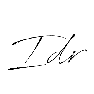 Design your own signature with our free online signature maker. With this signature software, you can create a handwritten (Antro_Vectra) signature for name Idr. Idr signature style 6 images and pictures png