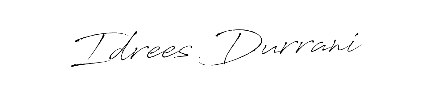 Use a signature maker to create a handwritten signature online. With this signature software, you can design (Antro_Vectra) your own signature for name Idrees Durrani. Idrees Durrani signature style 6 images and pictures png