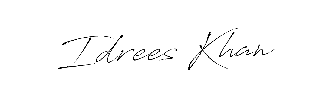 Design your own signature with our free online signature maker. With this signature software, you can create a handwritten (Antro_Vectra) signature for name Idrees Khan. Idrees Khan signature style 6 images and pictures png