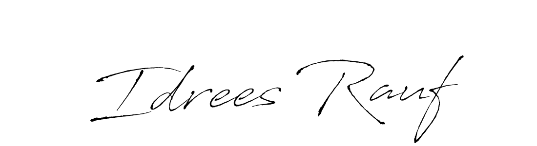 How to make Idrees Rauf signature? Antro_Vectra is a professional autograph style. Create handwritten signature for Idrees Rauf name. Idrees Rauf signature style 6 images and pictures png