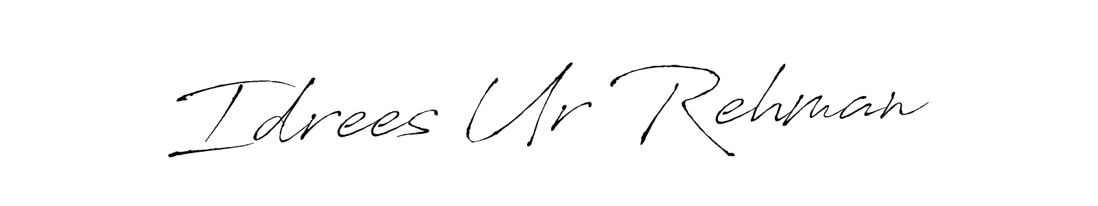 How to make Idrees Ur Rehman signature? Antro_Vectra is a professional autograph style. Create handwritten signature for Idrees Ur Rehman name. Idrees Ur Rehman signature style 6 images and pictures png