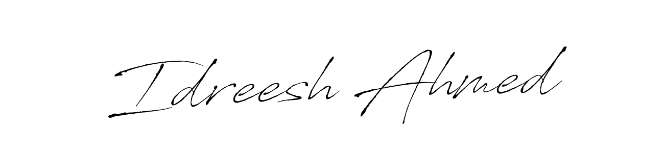 Make a short Idreesh Ahmed signature style. Manage your documents anywhere anytime using Antro_Vectra. Create and add eSignatures, submit forms, share and send files easily. Idreesh Ahmed signature style 6 images and pictures png