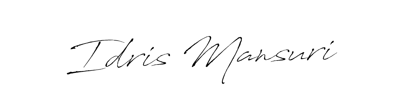 Create a beautiful signature design for name Idris Mansuri. With this signature (Antro_Vectra) fonts, you can make a handwritten signature for free. Idris Mansuri signature style 6 images and pictures png