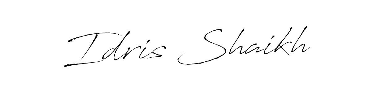 Also we have Idris Shaikh name is the best signature style. Create professional handwritten signature collection using Antro_Vectra autograph style. Idris Shaikh signature style 6 images and pictures png