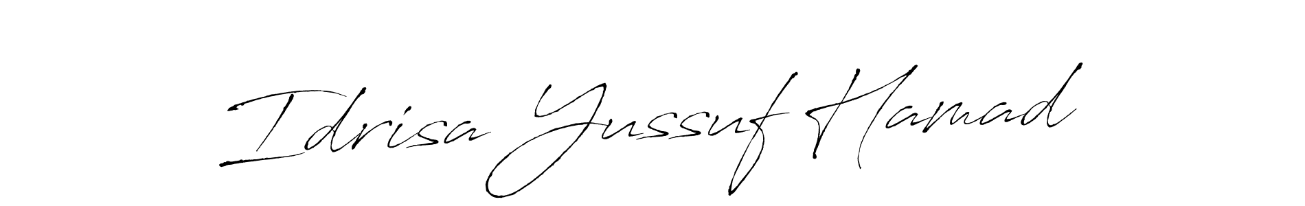 How to make Idrisa Yussuf Hamad signature? Antro_Vectra is a professional autograph style. Create handwritten signature for Idrisa Yussuf Hamad name. Idrisa Yussuf Hamad signature style 6 images and pictures png