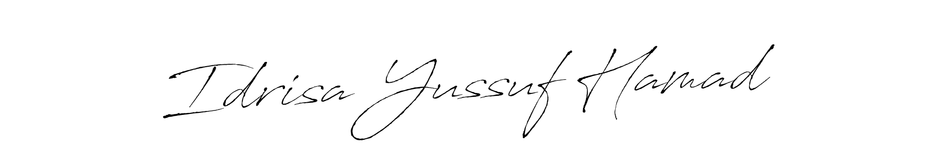 Design your own signature with our free online signature maker. With this signature software, you can create a handwritten (Antro_Vectra) signature for name Idrisa Yussuf Hamad. Idrisa Yussuf Hamad signature style 6 images and pictures png