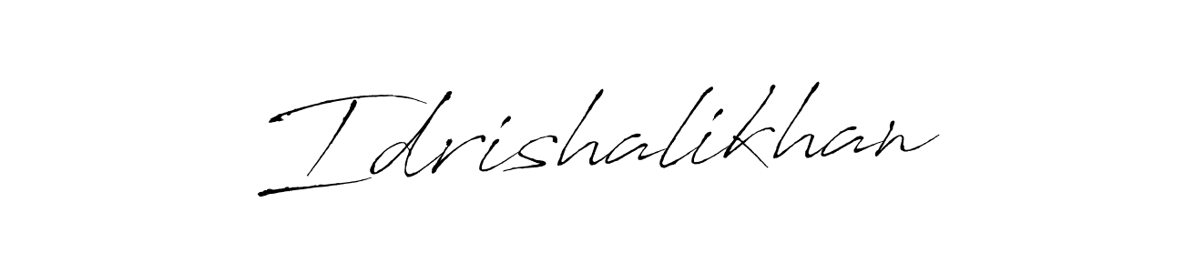 Make a beautiful signature design for name Idrishalikhan. With this signature (Antro_Vectra) style, you can create a handwritten signature for free. Idrishalikhan signature style 6 images and pictures png