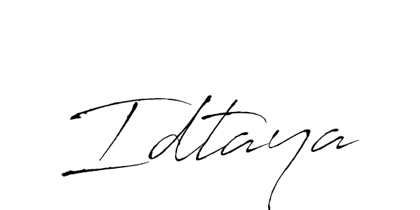 Design your own signature with our free online signature maker. With this signature software, you can create a handwritten (Antro_Vectra) signature for name Idtaya. Idtaya signature style 6 images and pictures png