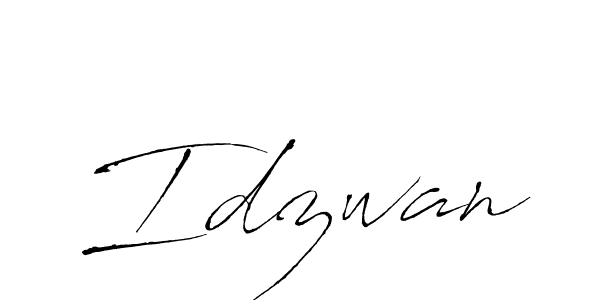 How to make Idzwan signature? Antro_Vectra is a professional autograph style. Create handwritten signature for Idzwan name. Idzwan signature style 6 images and pictures png