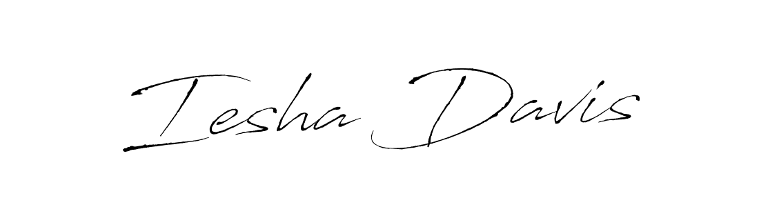 How to make Iesha Davis name signature. Use Antro_Vectra style for creating short signs online. This is the latest handwritten sign. Iesha Davis signature style 6 images and pictures png