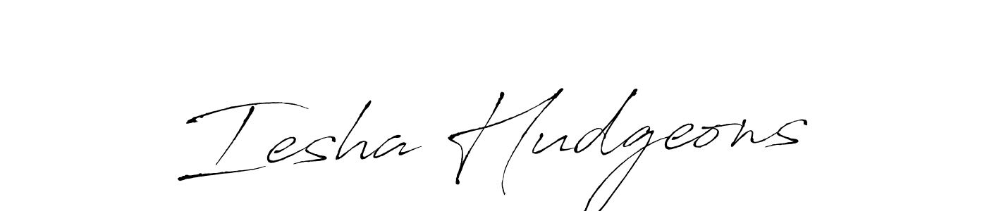 Antro_Vectra is a professional signature style that is perfect for those who want to add a touch of class to their signature. It is also a great choice for those who want to make their signature more unique. Get Iesha Hudgeons name to fancy signature for free. Iesha Hudgeons signature style 6 images and pictures png