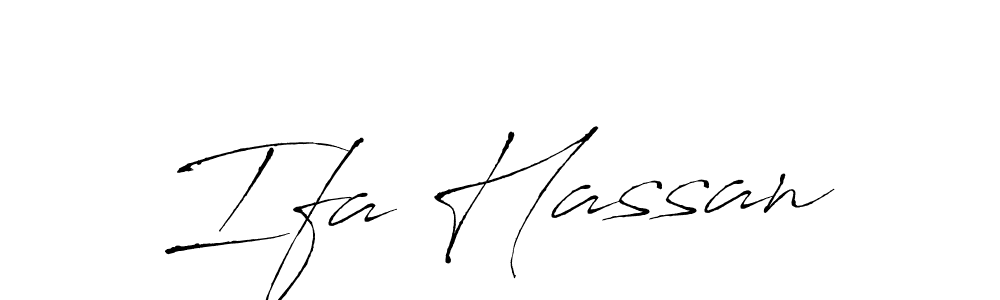 Design your own signature with our free online signature maker. With this signature software, you can create a handwritten (Antro_Vectra) signature for name Ifa Hassan. Ifa Hassan signature style 6 images and pictures png