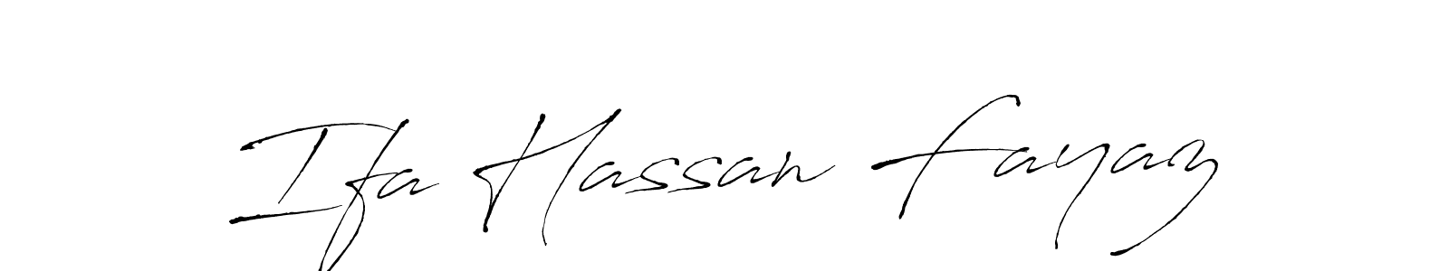 Create a beautiful signature design for name Ifa Hassan Fayaz. With this signature (Antro_Vectra) fonts, you can make a handwritten signature for free. Ifa Hassan Fayaz signature style 6 images and pictures png