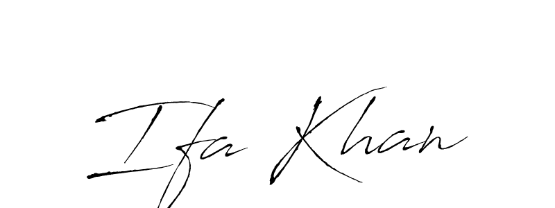 Design your own signature with our free online signature maker. With this signature software, you can create a handwritten (Antro_Vectra) signature for name Ifa Khan. Ifa Khan signature style 6 images and pictures png