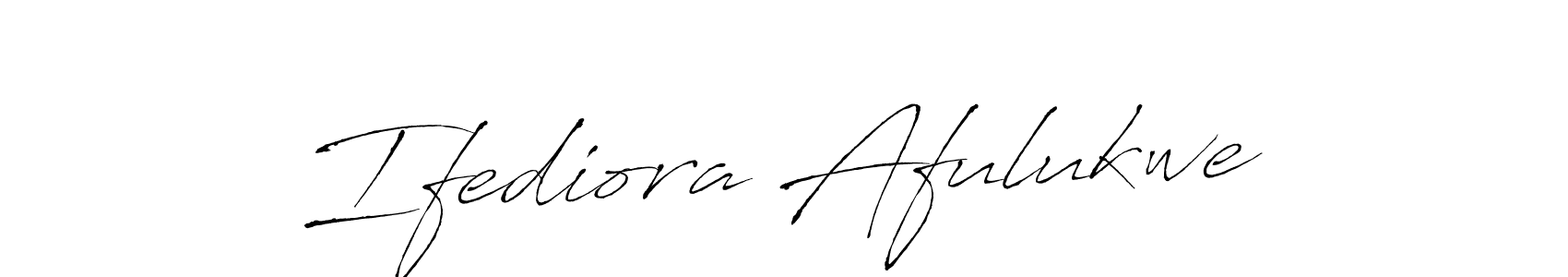 Create a beautiful signature design for name Ifediora Afulukwe. With this signature (Antro_Vectra) fonts, you can make a handwritten signature for free. Ifediora Afulukwe signature style 6 images and pictures png