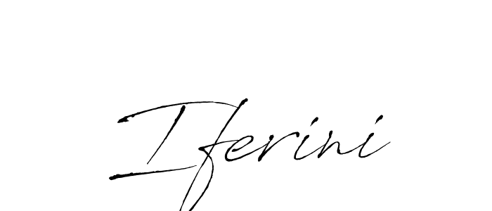 Use a signature maker to create a handwritten signature online. With this signature software, you can design (Antro_Vectra) your own signature for name Iferini. Iferini signature style 6 images and pictures png