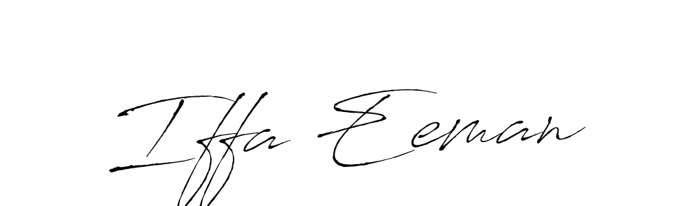 Antro_Vectra is a professional signature style that is perfect for those who want to add a touch of class to their signature. It is also a great choice for those who want to make their signature more unique. Get Iffa Eeman name to fancy signature for free. Iffa Eeman signature style 6 images and pictures png