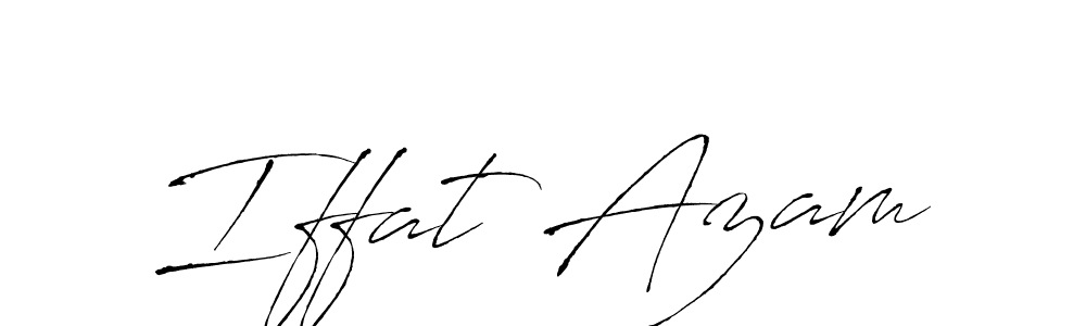 You should practise on your own different ways (Antro_Vectra) to write your name (Iffat Azam) in signature. don't let someone else do it for you. Iffat Azam signature style 6 images and pictures png