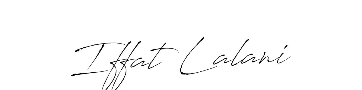 Antro_Vectra is a professional signature style that is perfect for those who want to add a touch of class to their signature. It is also a great choice for those who want to make their signature more unique. Get Iffat Lalani name to fancy signature for free. Iffat Lalani signature style 6 images and pictures png