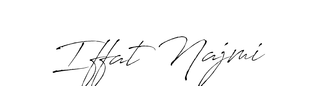Make a beautiful signature design for name Iffat Najmi. With this signature (Antro_Vectra) style, you can create a handwritten signature for free. Iffat Najmi signature style 6 images and pictures png