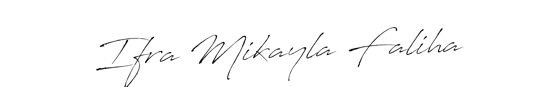 How to make Ifra Mikayla Faliha signature? Antro_Vectra is a professional autograph style. Create handwritten signature for Ifra Mikayla Faliha name. Ifra Mikayla Faliha signature style 6 images and pictures png