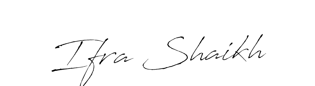 How to make Ifra Shaikh name signature. Use Antro_Vectra style for creating short signs online. This is the latest handwritten sign. Ifra Shaikh signature style 6 images and pictures png