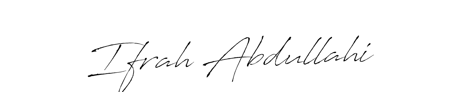 How to make Ifrah Abdullahi signature? Antro_Vectra is a professional autograph style. Create handwritten signature for Ifrah Abdullahi name. Ifrah Abdullahi signature style 6 images and pictures png