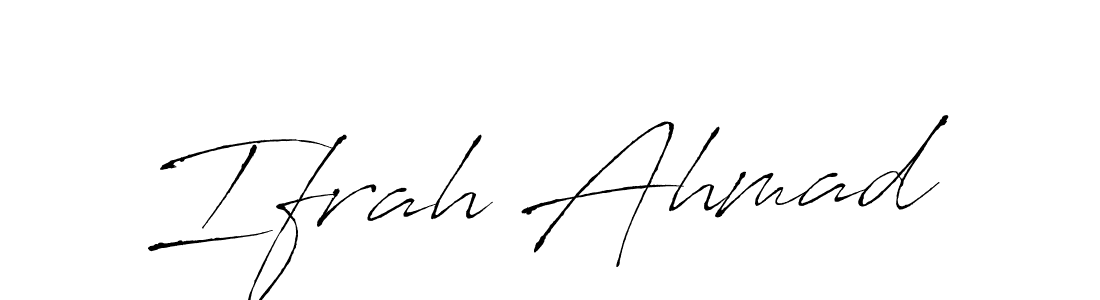 How to make Ifrah Ahmad name signature. Use Antro_Vectra style for creating short signs online. This is the latest handwritten sign. Ifrah Ahmad signature style 6 images and pictures png