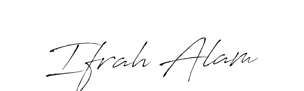 Create a beautiful signature design for name Ifrah Alam. With this signature (Antro_Vectra) fonts, you can make a handwritten signature for free. Ifrah Alam signature style 6 images and pictures png